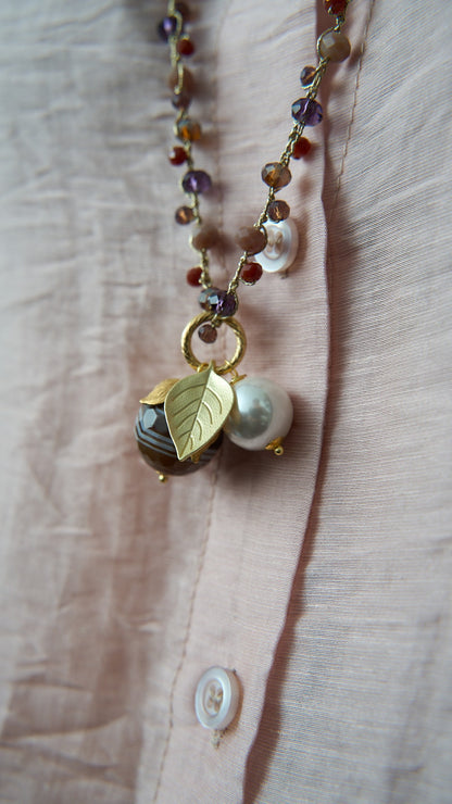 Via Roma - Collana "New Beautiful" Viola - Terracotta - Cappuccino - Cannella