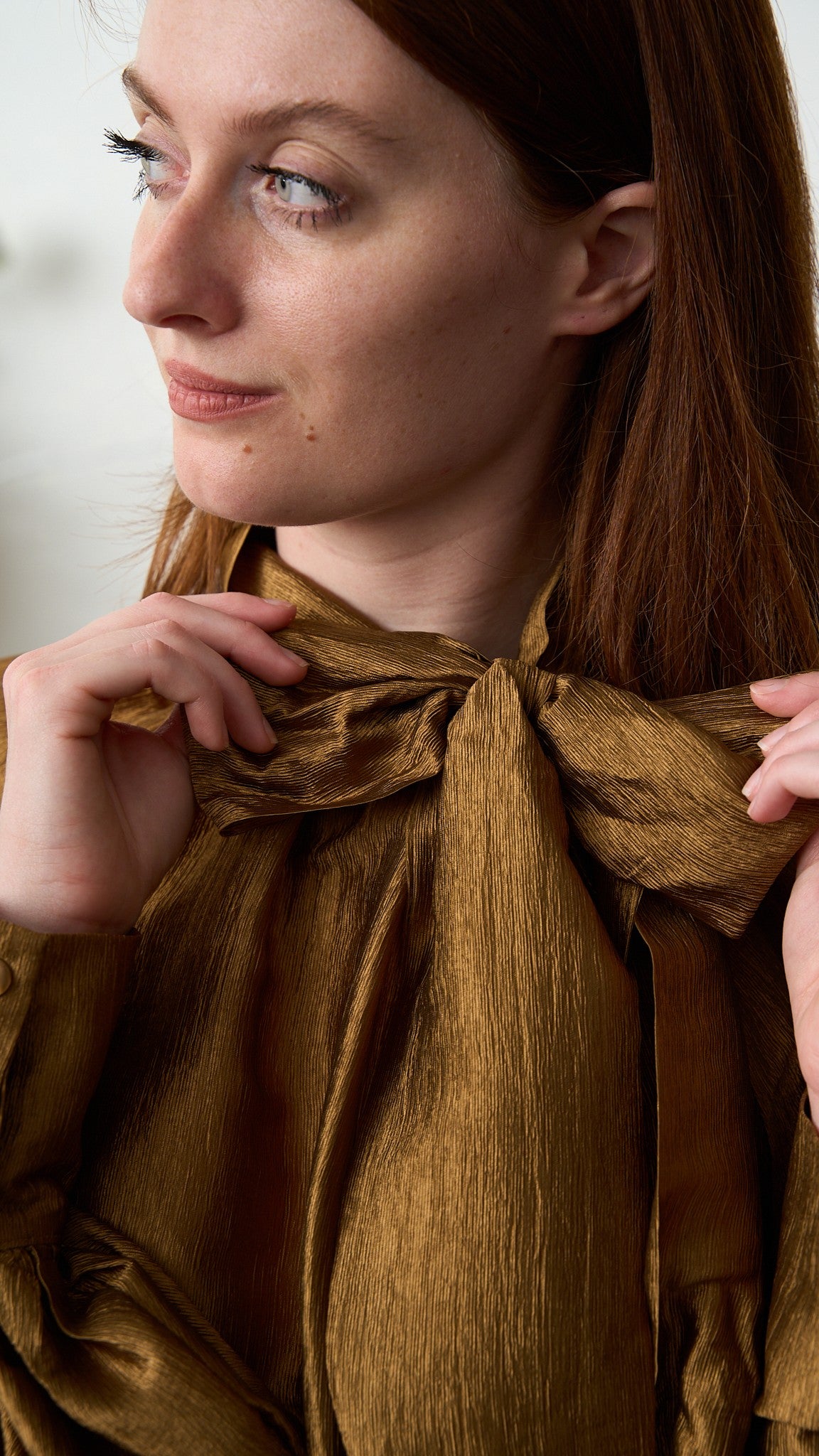 Tensione In - Camicia con fiocco - ART.26C3110CAMP Olio