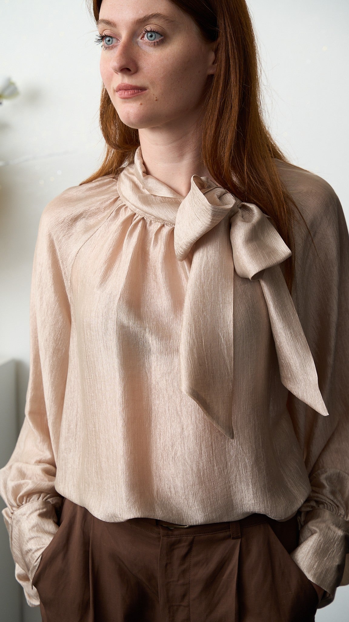 Tensione In - Camicia con fiocco - ART.26C3110CAMP Beige
