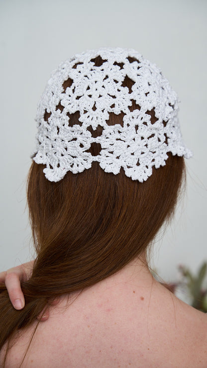 Via Roma - Cappello "Crochet" Bianco