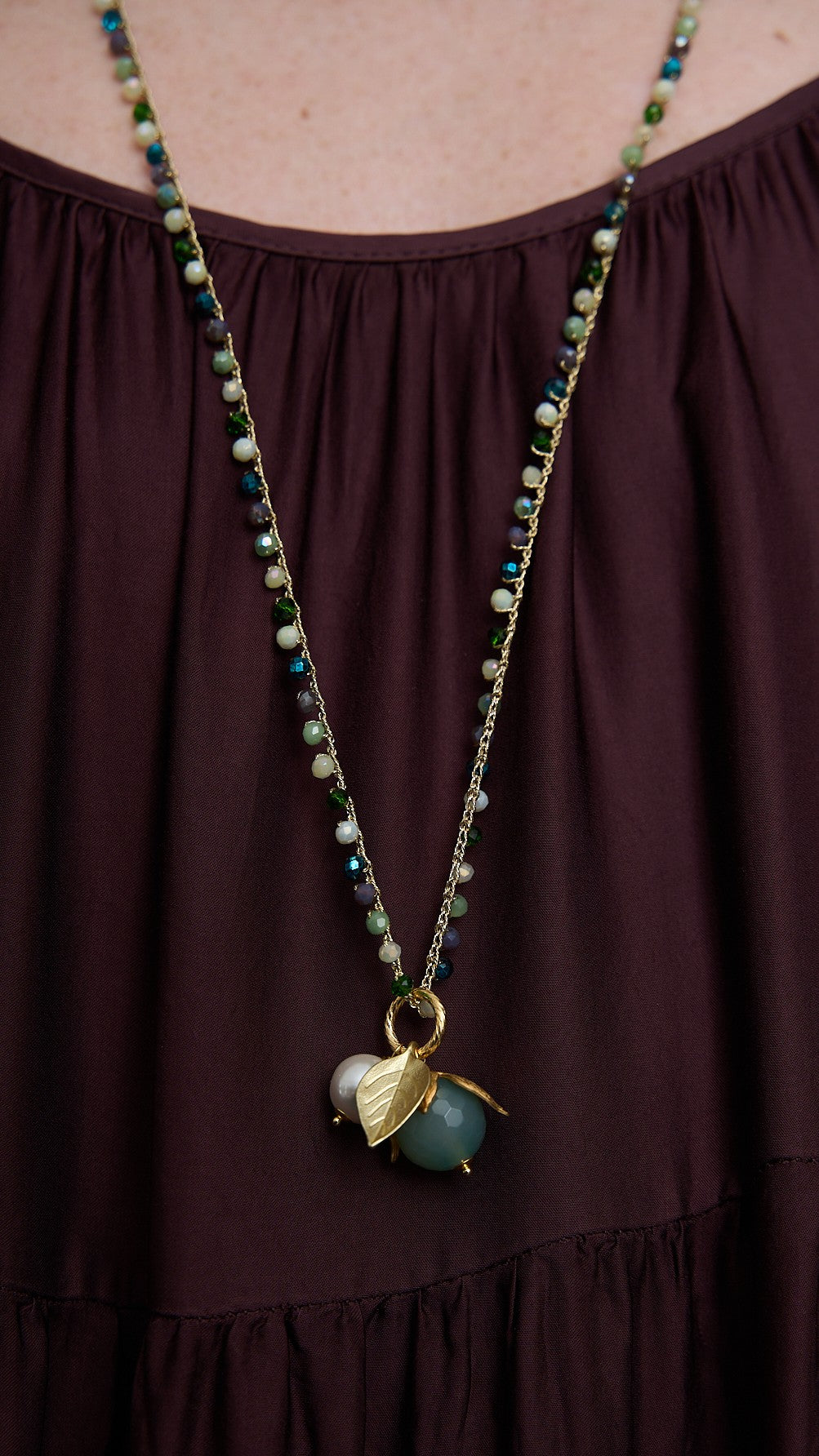 Via Roma - Collana "Beautiful" Blu - Verde - Viola - Burro