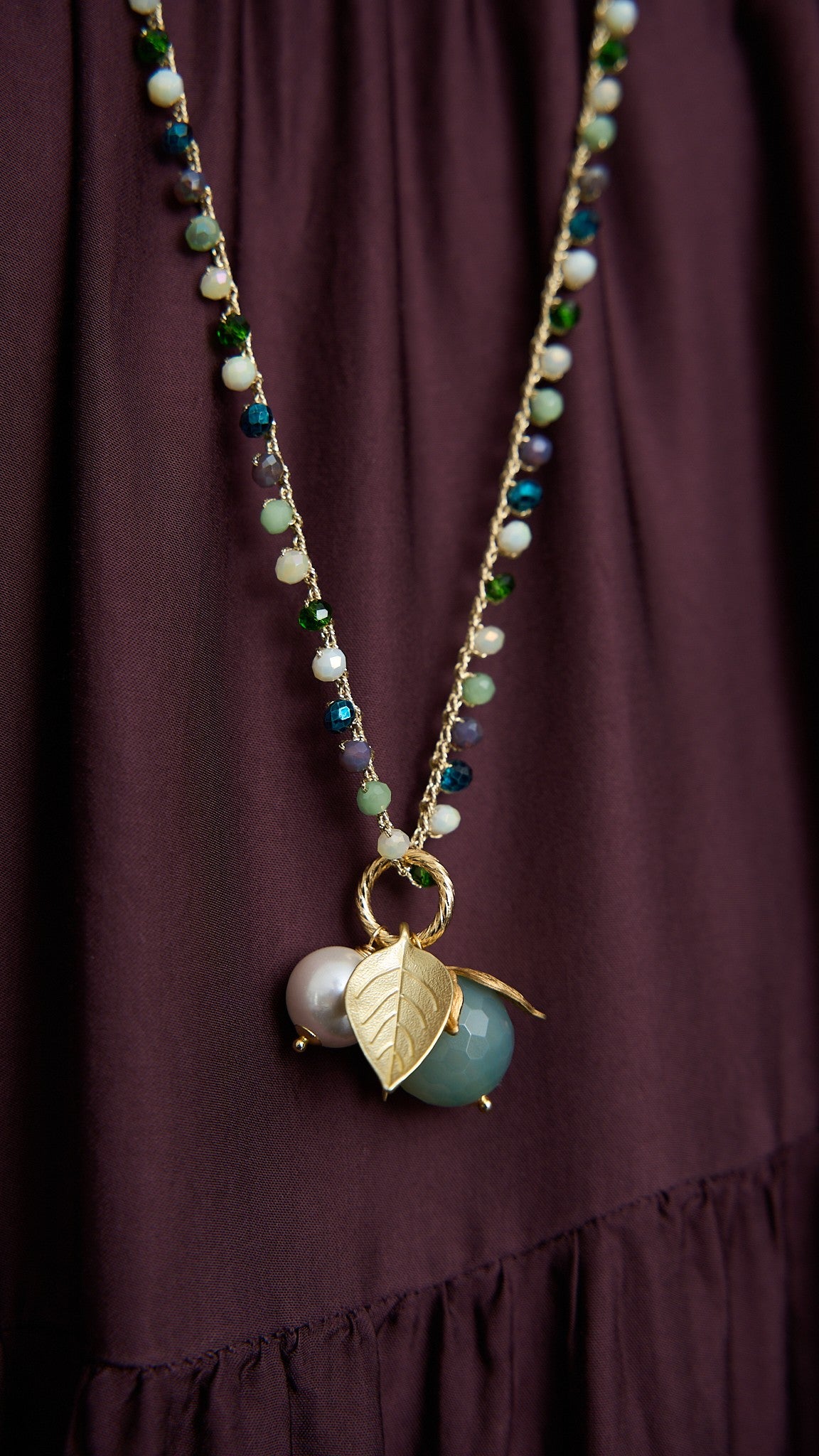 Via Roma - Collana "Beautiful" Blu - Verde - Viola - Burro