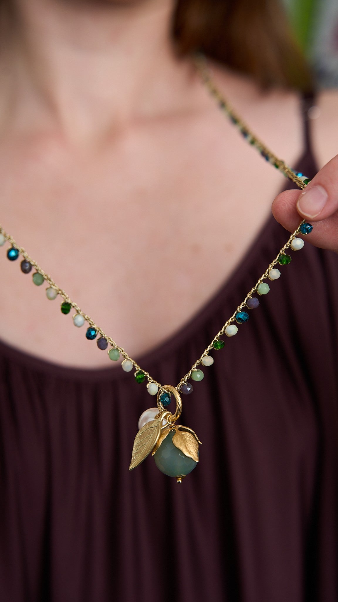 Via Roma - Collana "Beautiful" Blu - Verde - Viola - Burro