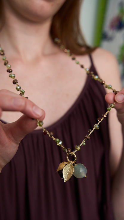 Via Roma - Collana "New Beautiful" Verde -  Marrone