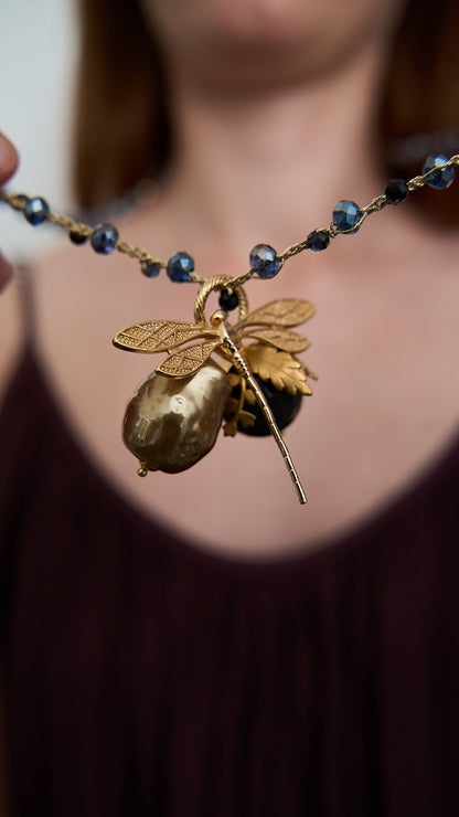 Via Roma - Collana "New Beautiful" Blu - Nero