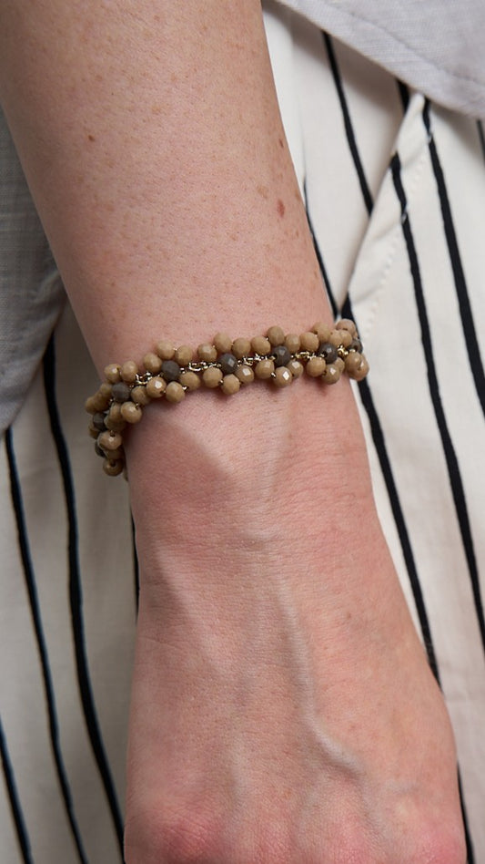 Via Roma - Bracciale "Fiore" Marrone