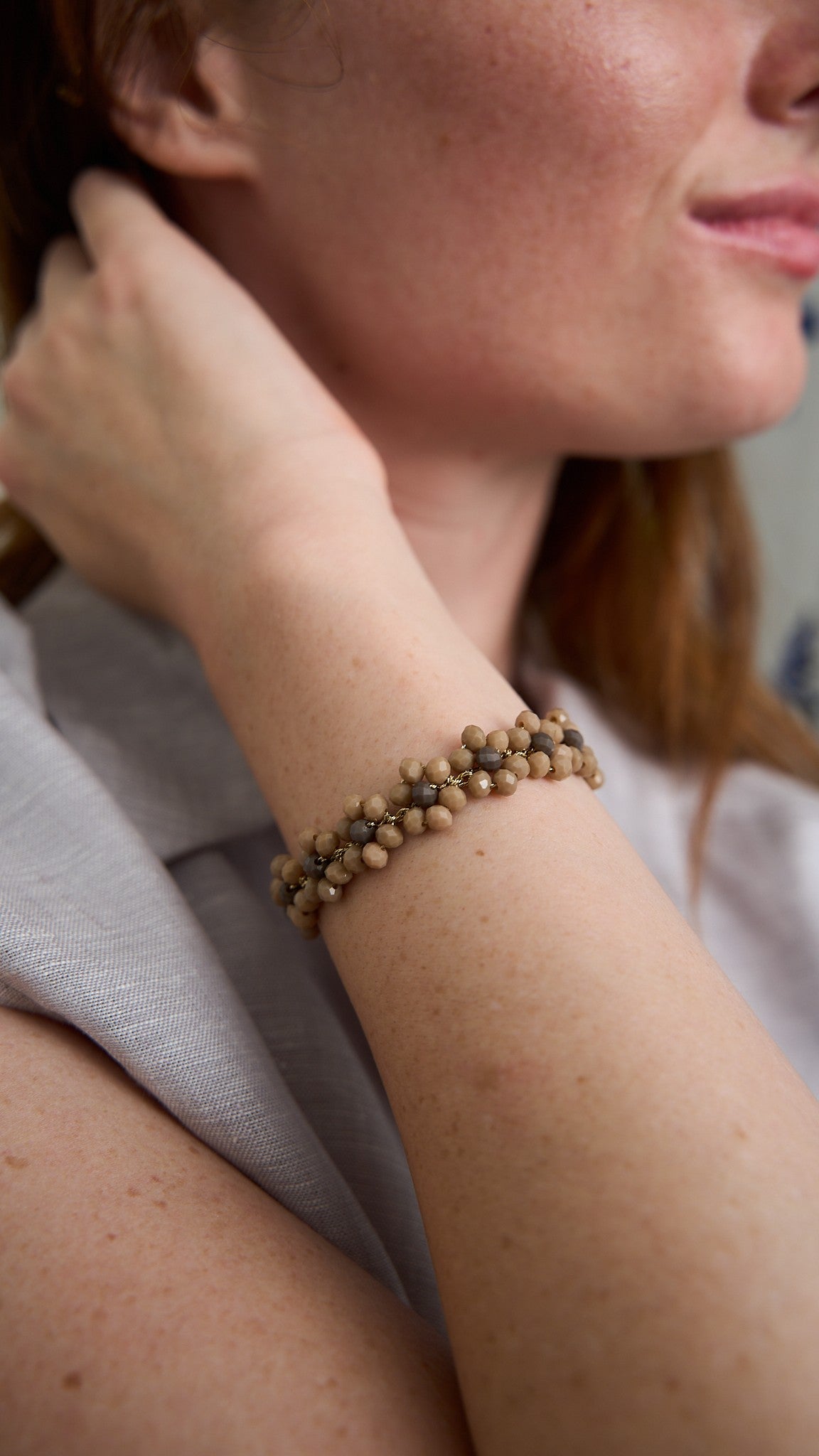 Via Roma - Bracciale "Fiore" Marrone