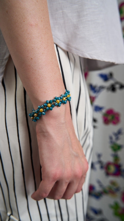 Via Roma - Bracciale "Fiore" Ottanio - Giallo