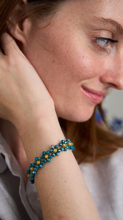 Via Roma - Bracciale "Fiore" Ottanio - Giallo