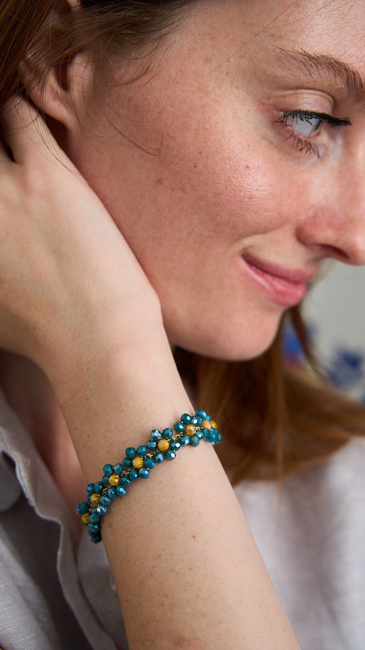 Via Roma - Bracciale "Fiore" Ottanio - Giallo