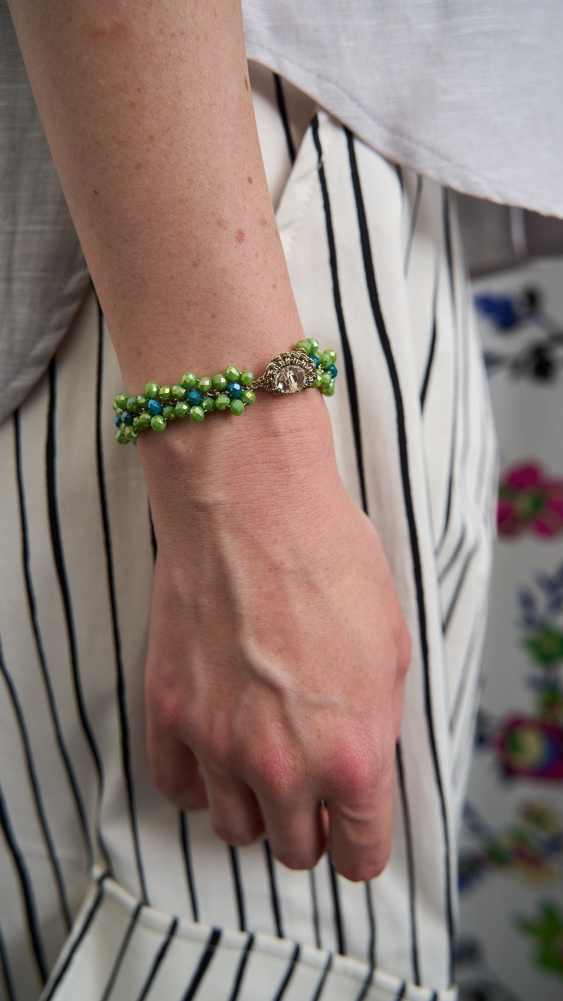 Via Roma - Bracciale "Fiore" Verde