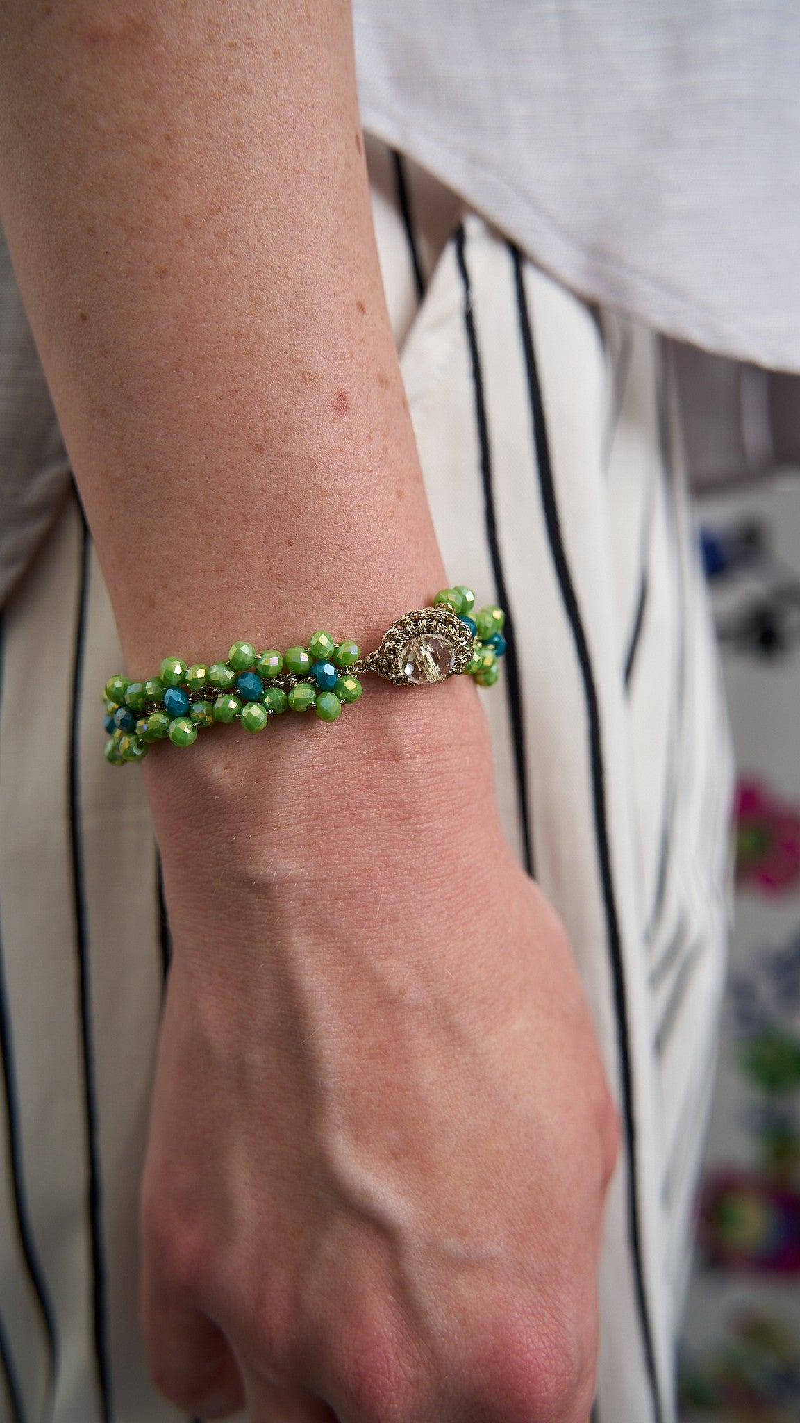 Via Roma - Bracciale "Fiore" Verde