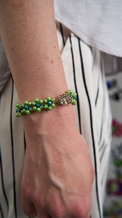 Via Roma - Bracciale "Fiore" Verde