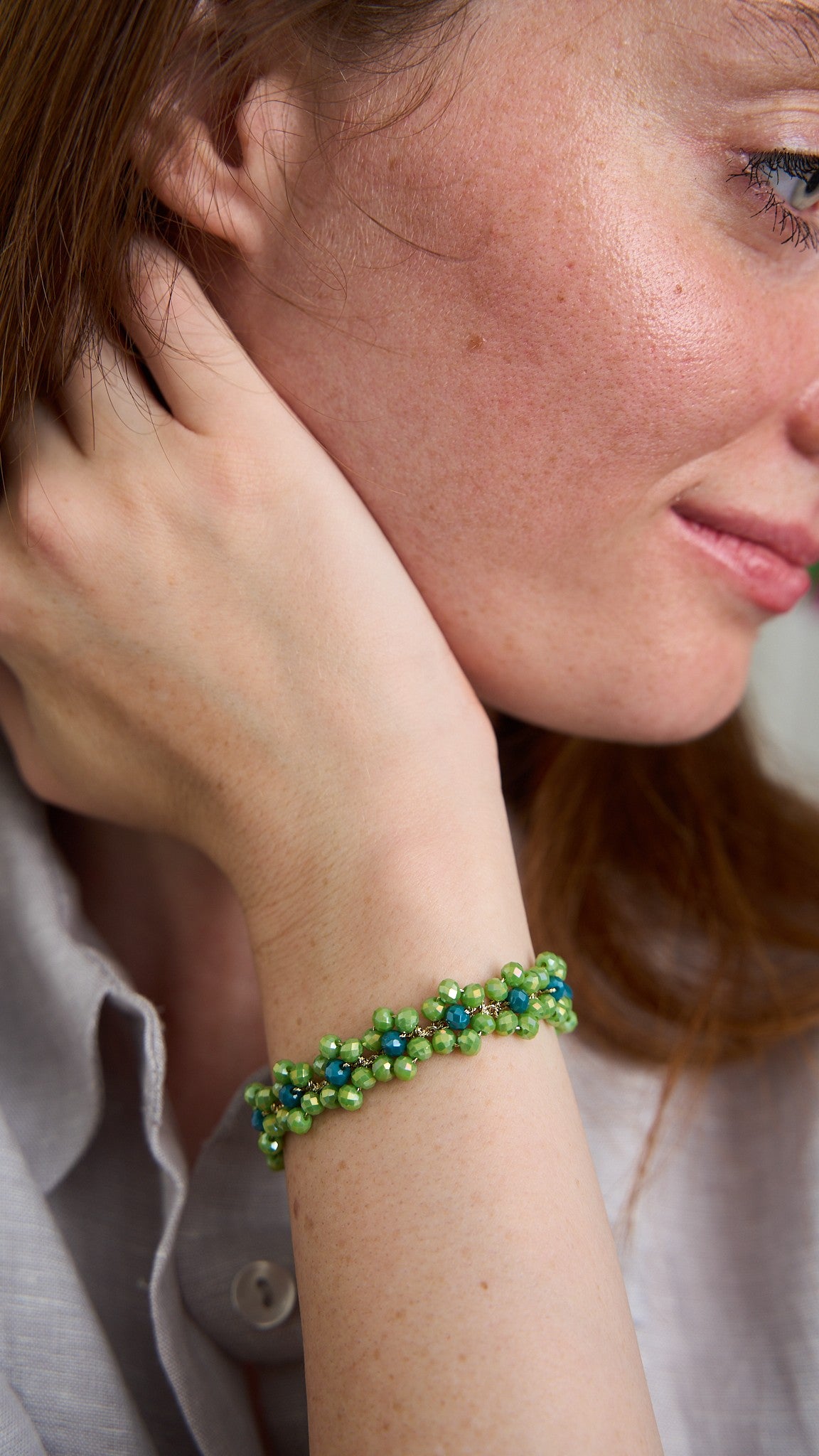 Via Roma - Bracciale "Fiore" Verde