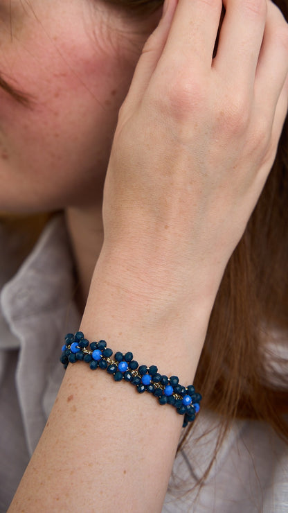 Via Roma - Bracciale "Fiore" Blu
