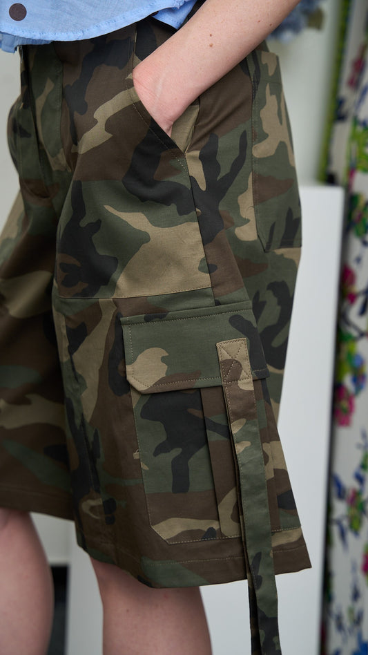 Tensione In - Bermuda cargo camo con tasconi - ART.39359 - Camouflage