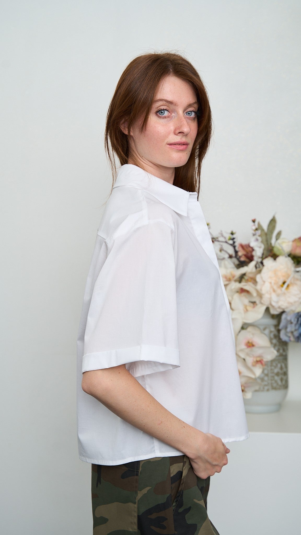 Tensione In - Camicia con taschino camo - ART.26C5229 - Bianco - Camouflage