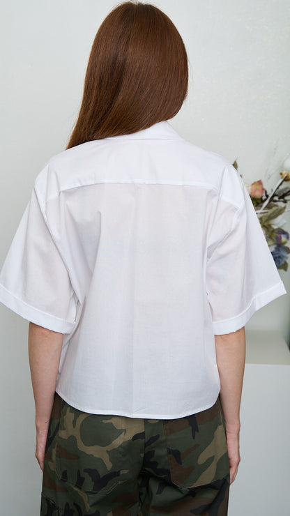 Tensione In - Camicia con taschino camo - ART.26C5229 - Bianco - Camouflage