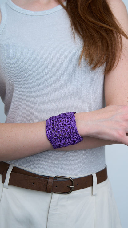 Via Roma - Bracciale "Crochet" Viola