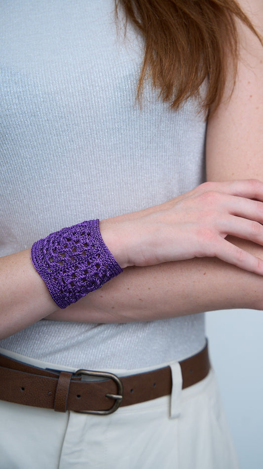 Via Roma - Bracciale "Crochet" Viola