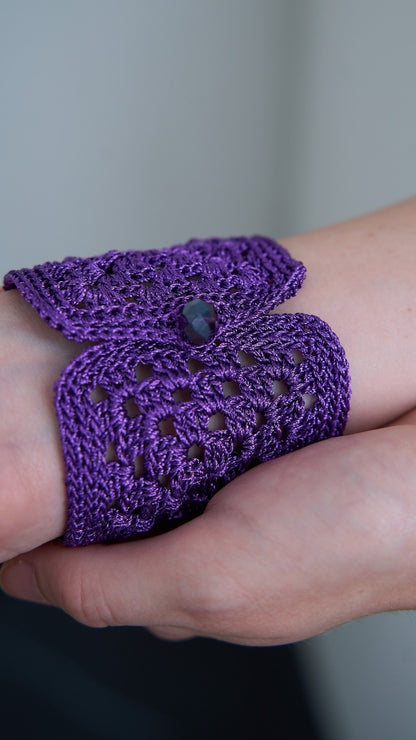 Via Roma - Bracciale "Crochet" Viola