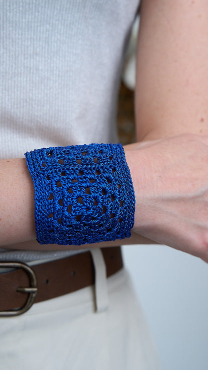 Via Roma - Bracciale "Crochet" Azzurro