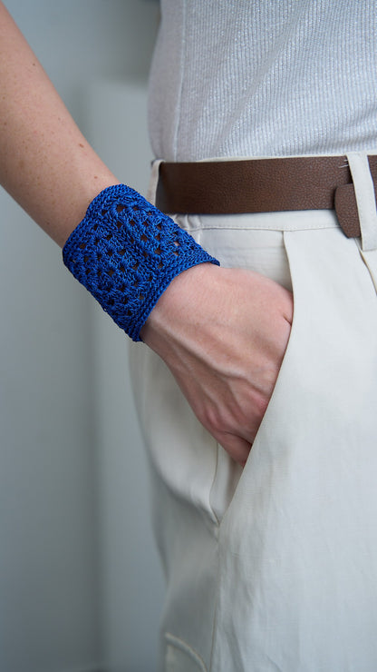 Via Roma - Bracciale "Crochet" Azzurro