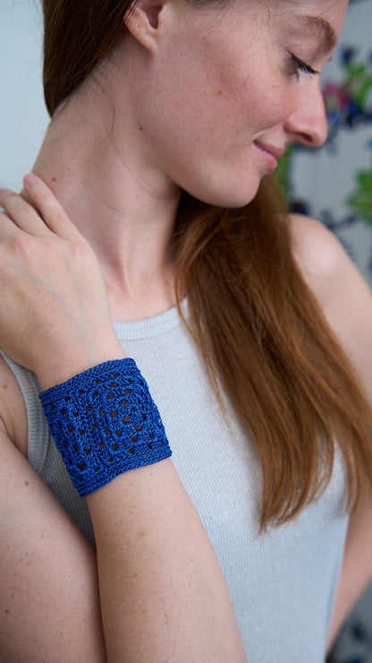 Via Roma - Bracciale "Crochet" Azzurro