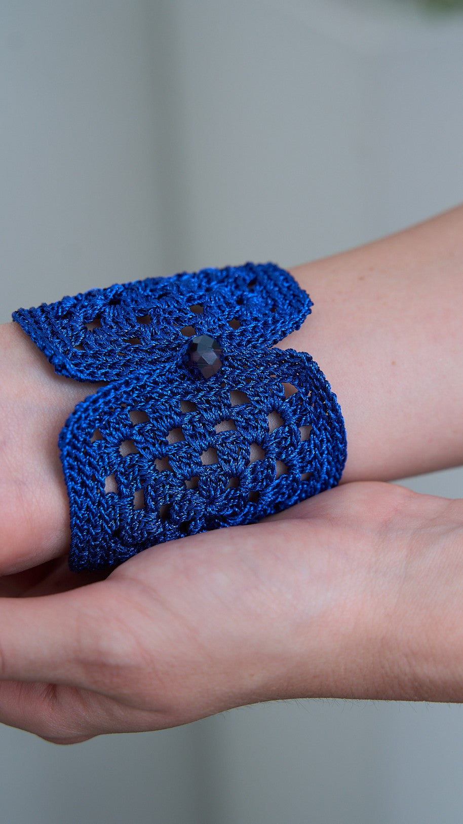 Via Roma - Bracciale "Crochet" Azzurro