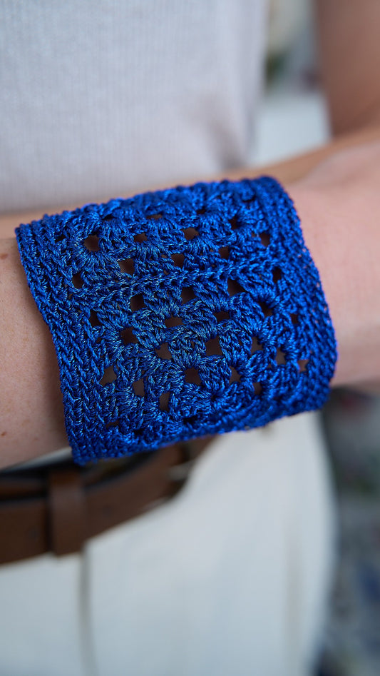 Via Roma - Bracciale "Crochet" Azzurro