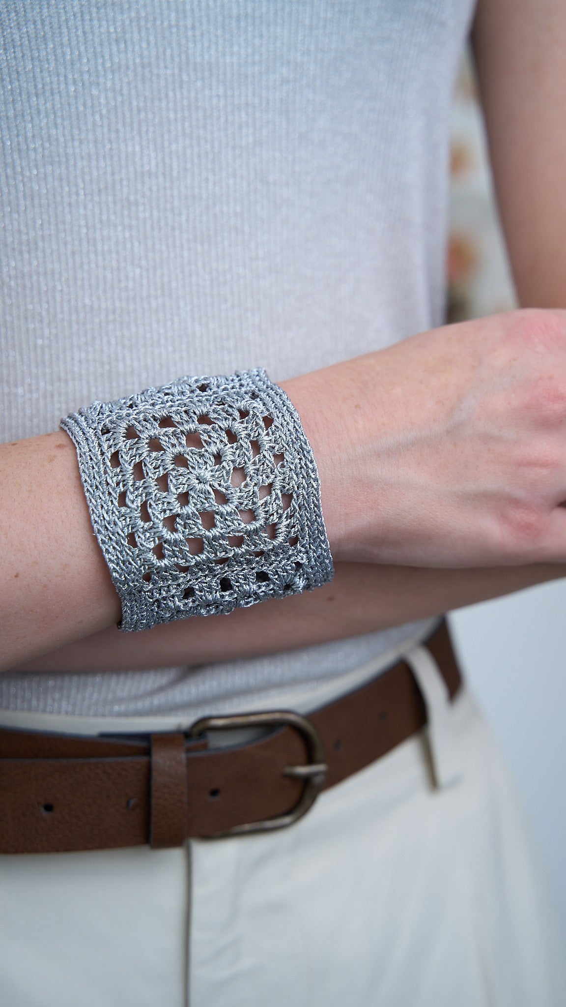 Via Roma - Bracciale "Crochet" Argento
