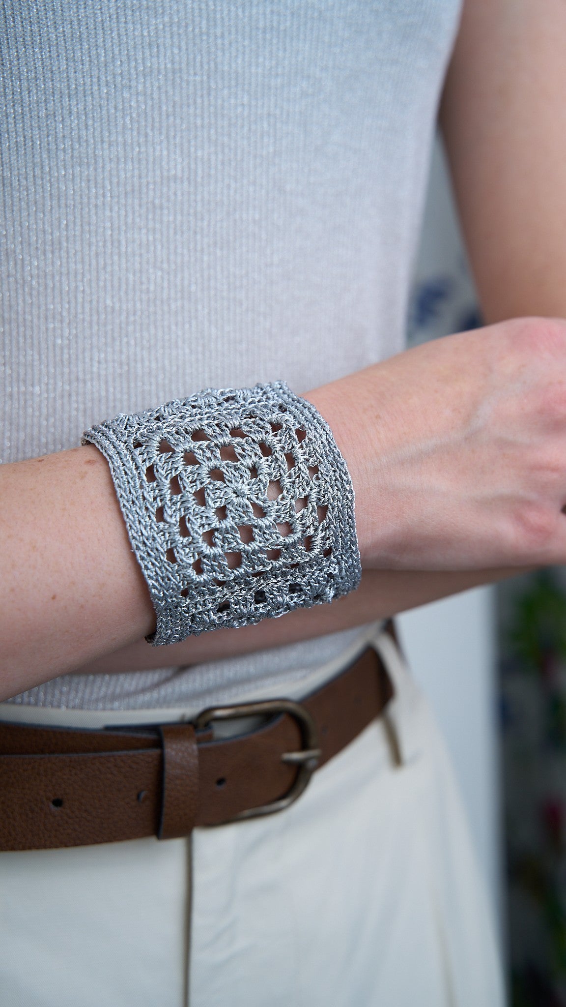 Via Roma - Bracciale "Crochet" Argento