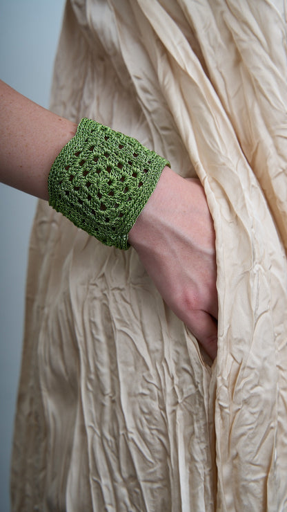 Via Roma - Bracciale "Crochet" Verde