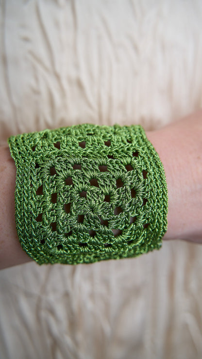 Via Roma - Bracciale "Crochet" Verde