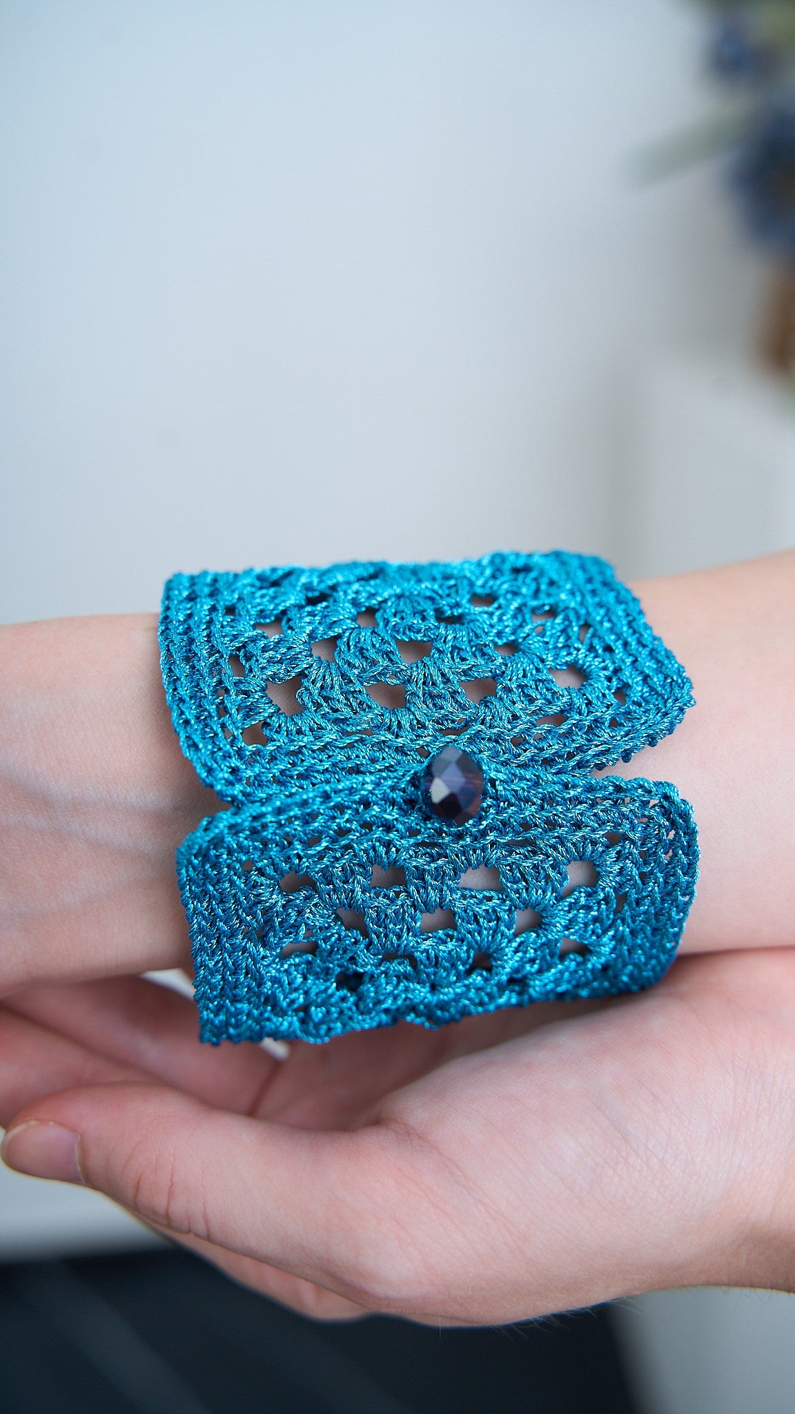 Via Roma - Bracciale "Crochet" Turchese