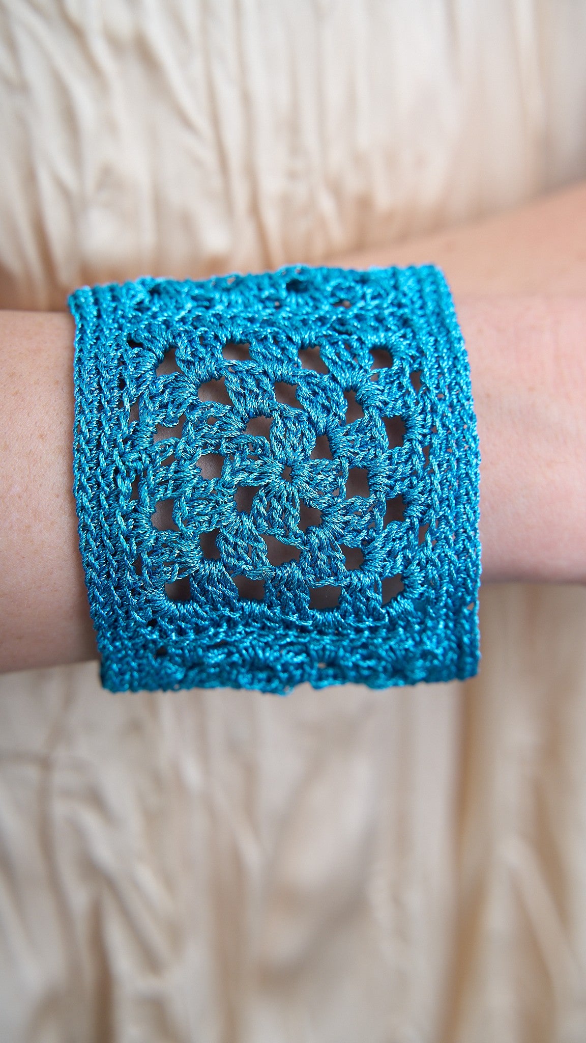 Via Roma - Bracciale "Crochet" Turchese