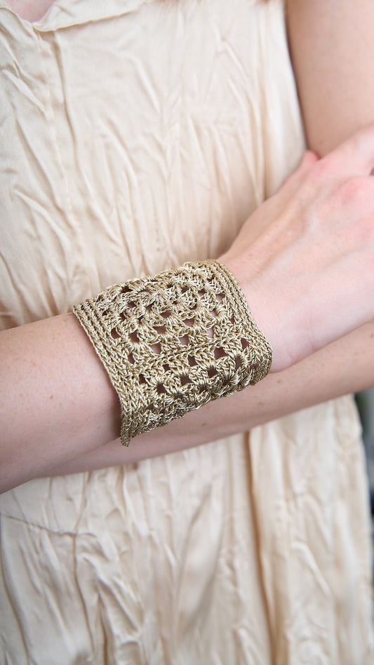 Via Roma - Bracciale "Crochet" Dorato