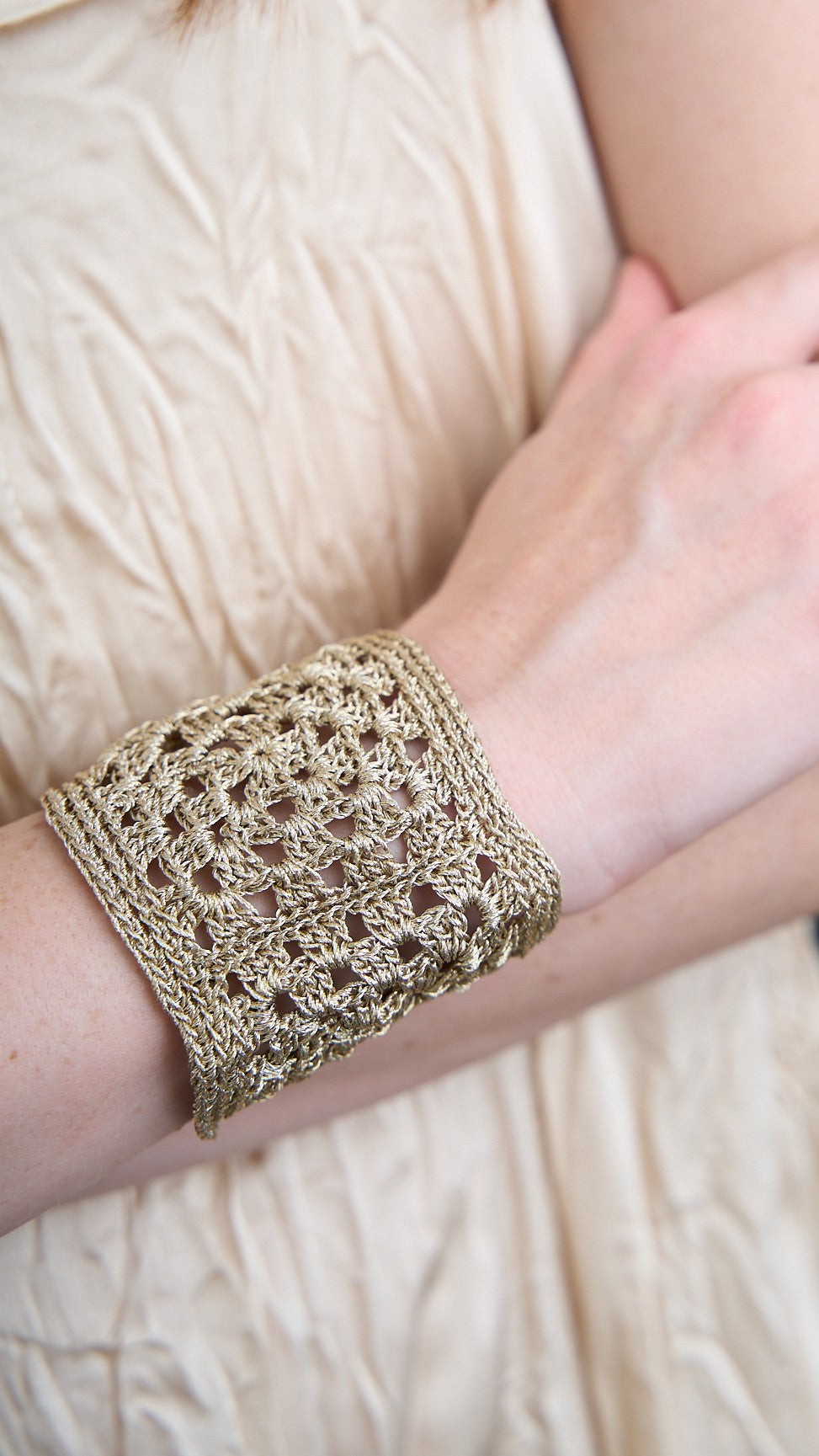 Via Roma - Bracciale "Crochet" Dorato