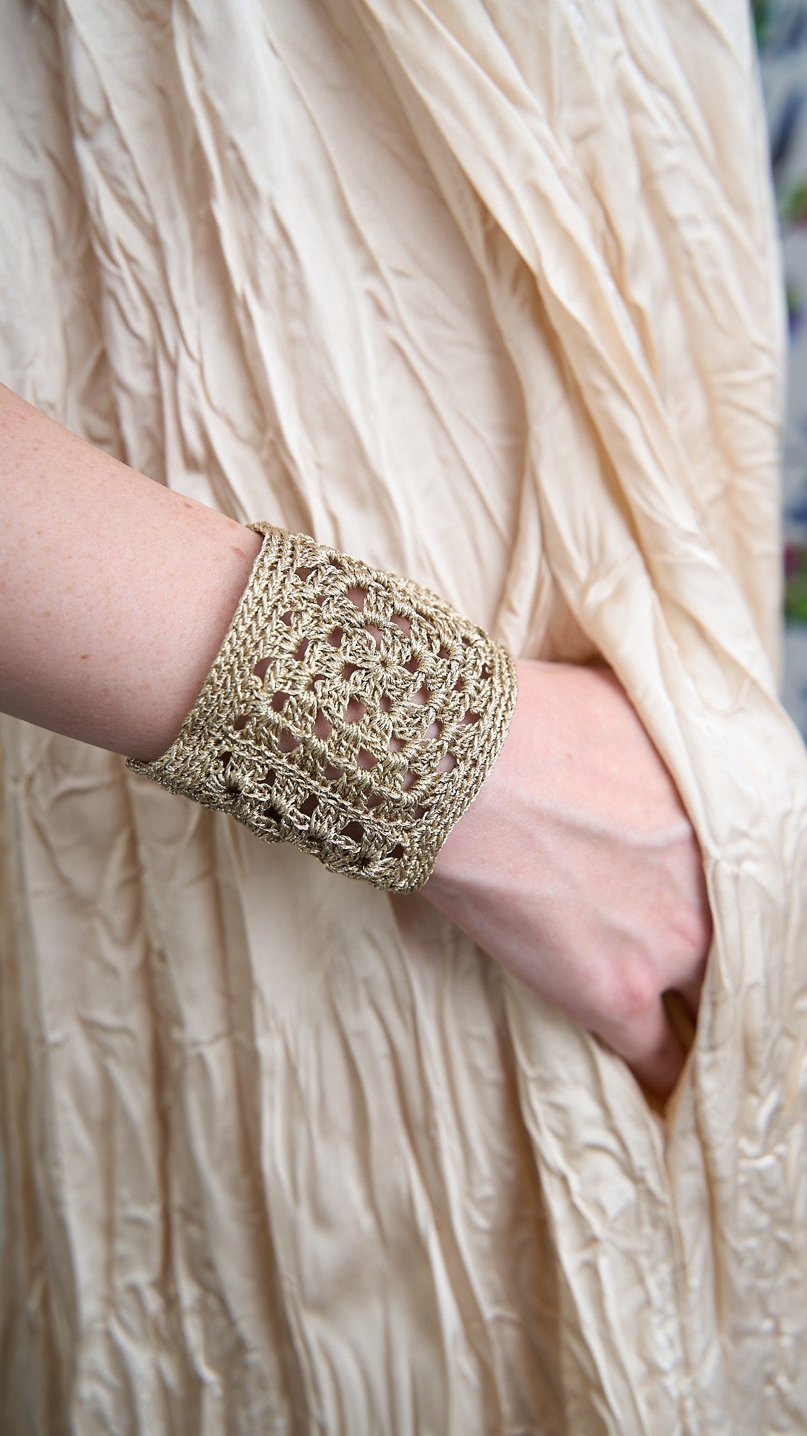 Via Roma - Bracciale "Crochet" Dorato