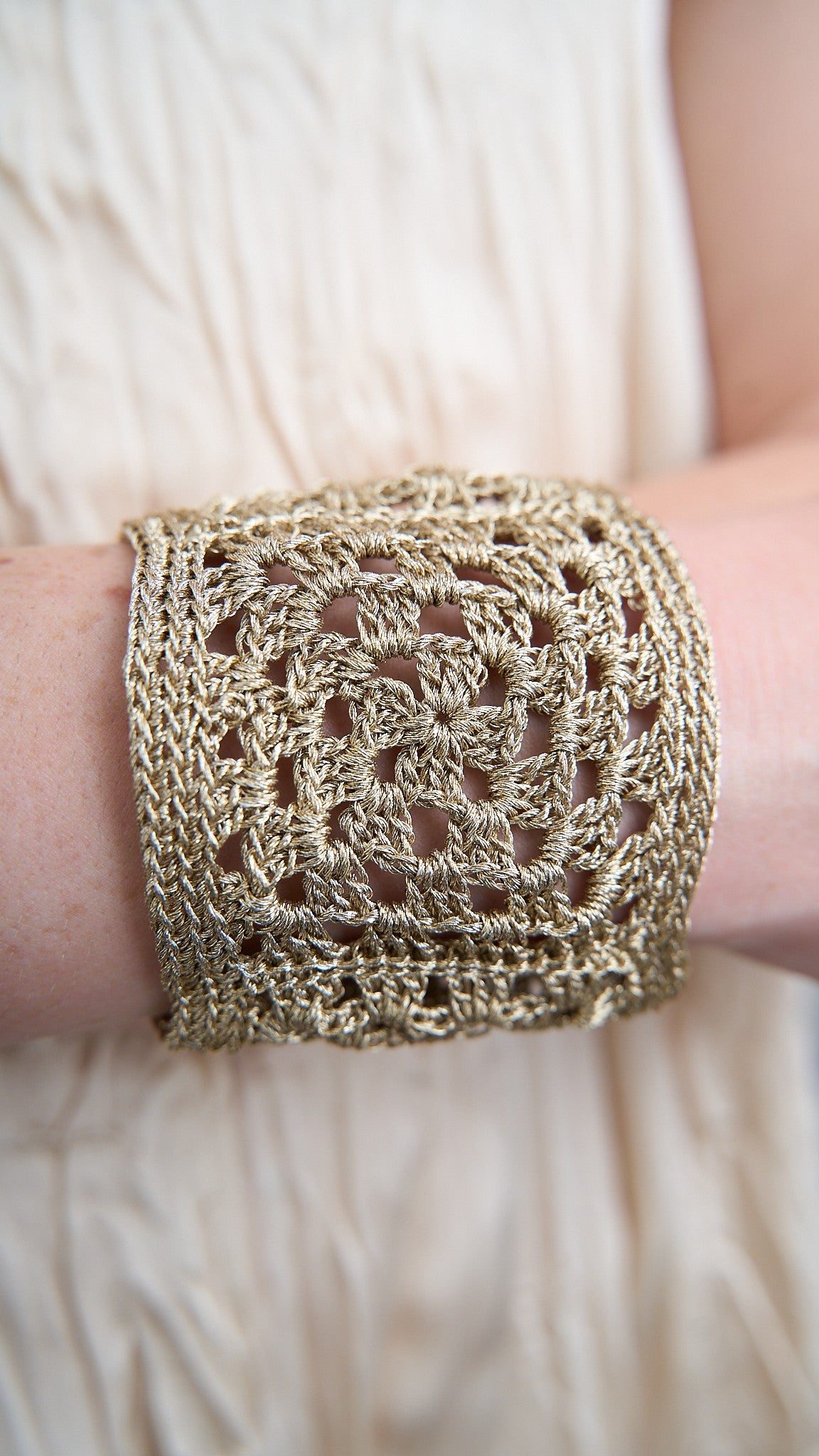 Via Roma - Bracciale "Crochet" Dorato