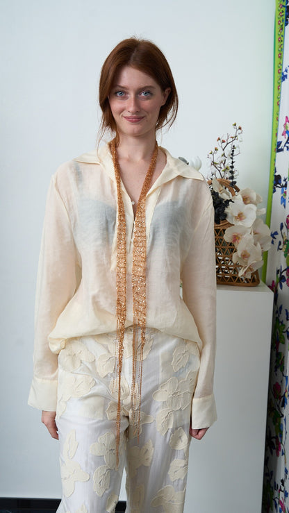 Via Roma - Foulard a maglia - Rame - Ambra - Dorato