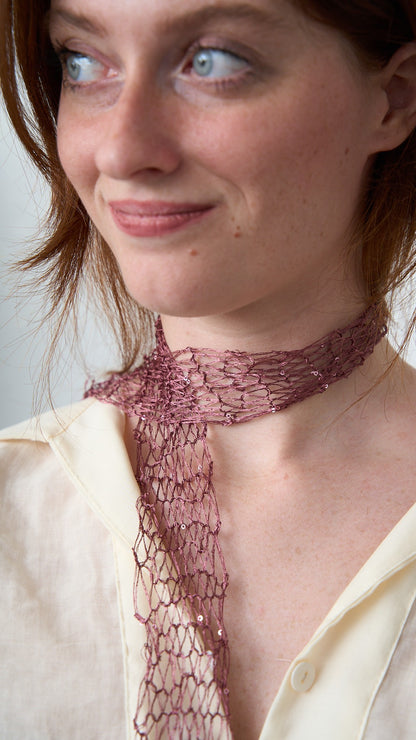 Via Roma - Foulard a maglia - Rosa