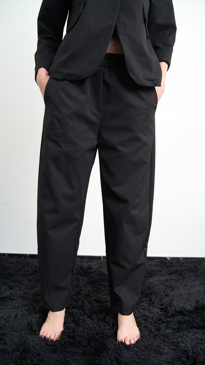 Via Roma - Pantalone morbido con vita elasticizzata - Nero - ART.26AI6000950