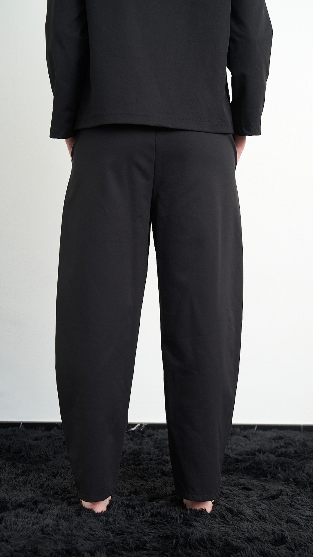Via Roma - Pantalone morbido con vita elasticizzata - Nero - ART.26AI6000950