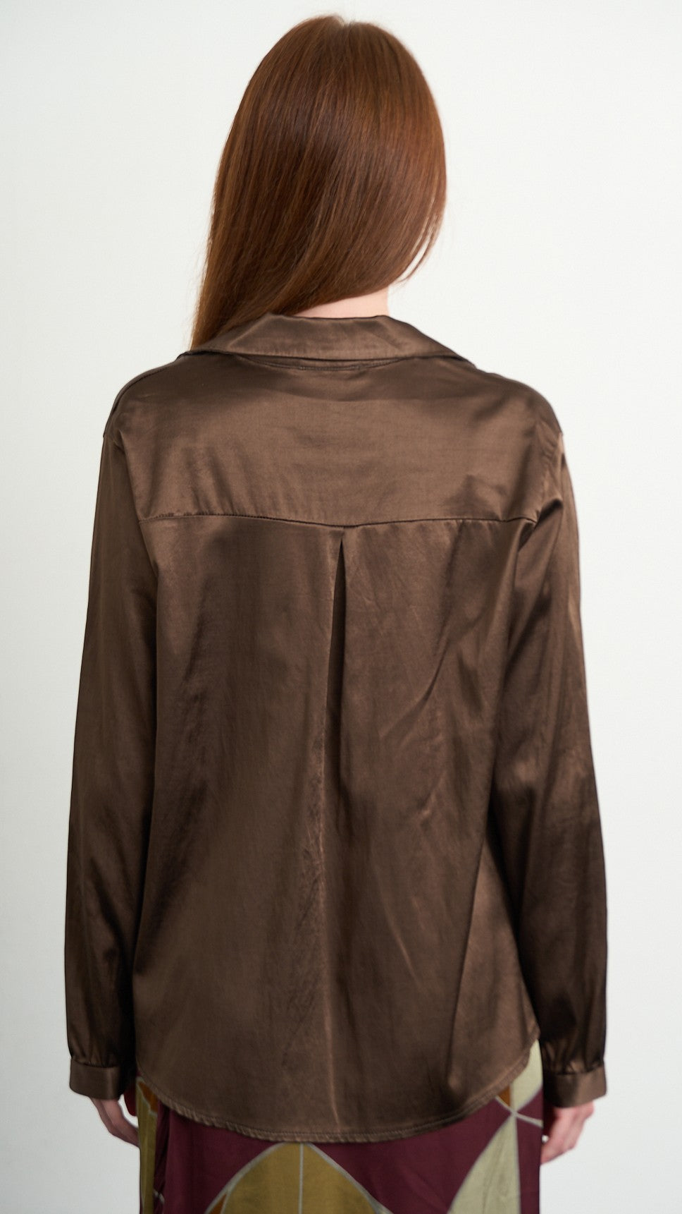 Via Roma - Blusa con scollo a V - Cioccolato - ART.26AI4000760