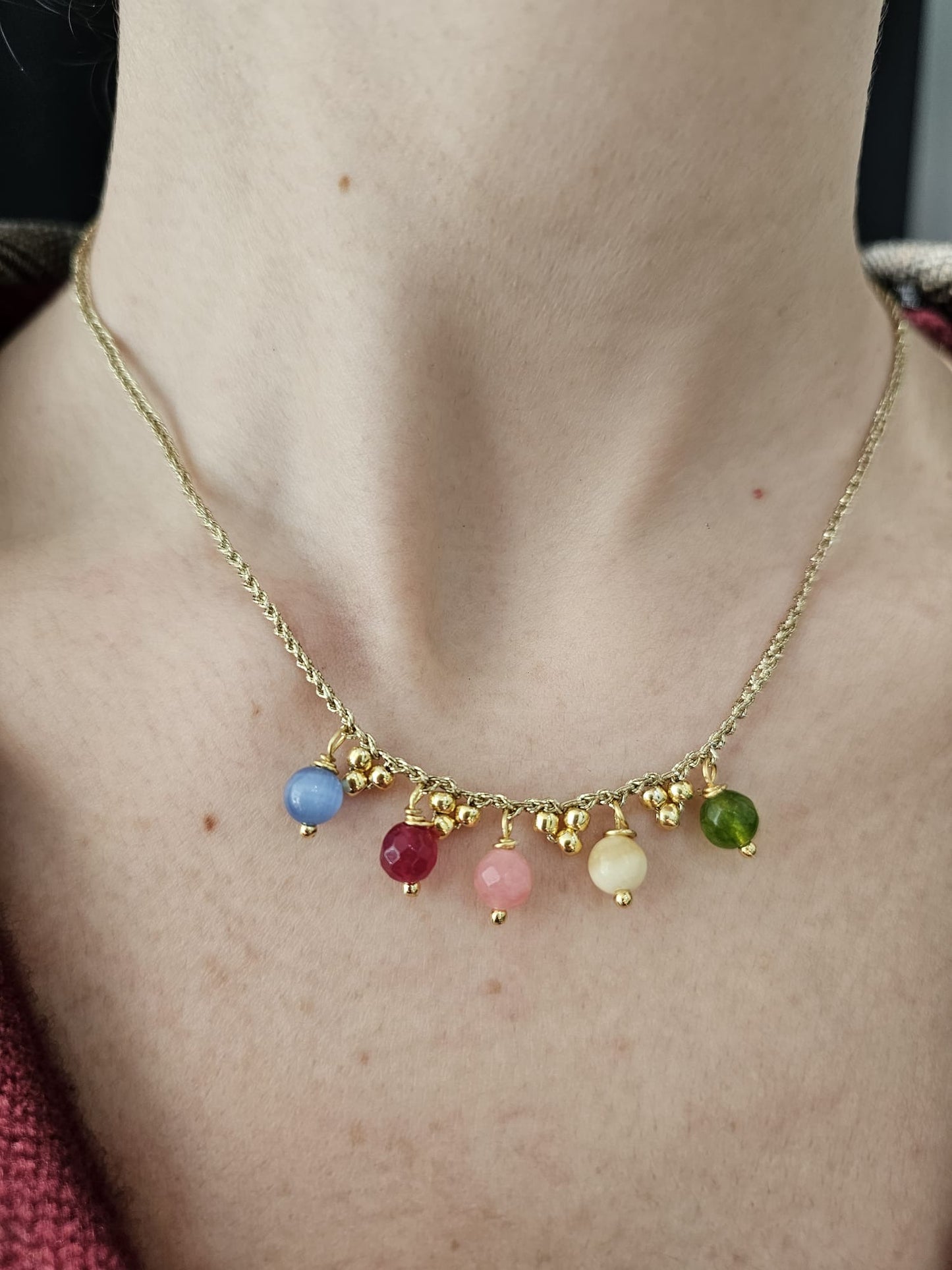 Via Roma  - Girogola "Arcobaleno" Oro - multicolore