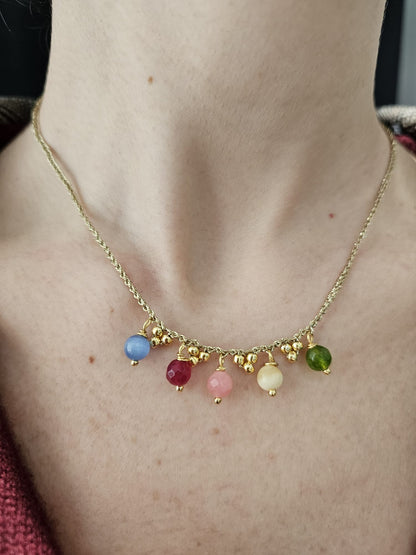 Via Roma  - Girogola "Arcobaleno" Oro - multicolore