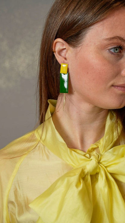 Via Roma - Orecchini Giallo - Verde - Oro