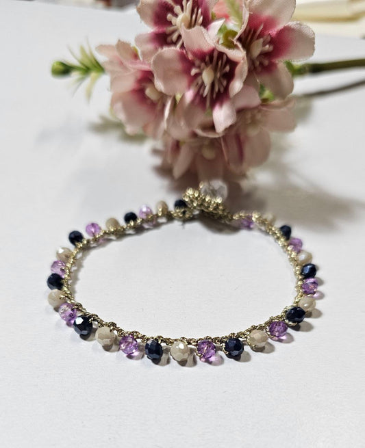 Bracciale "Semplice" Viola-Blu-Burro
