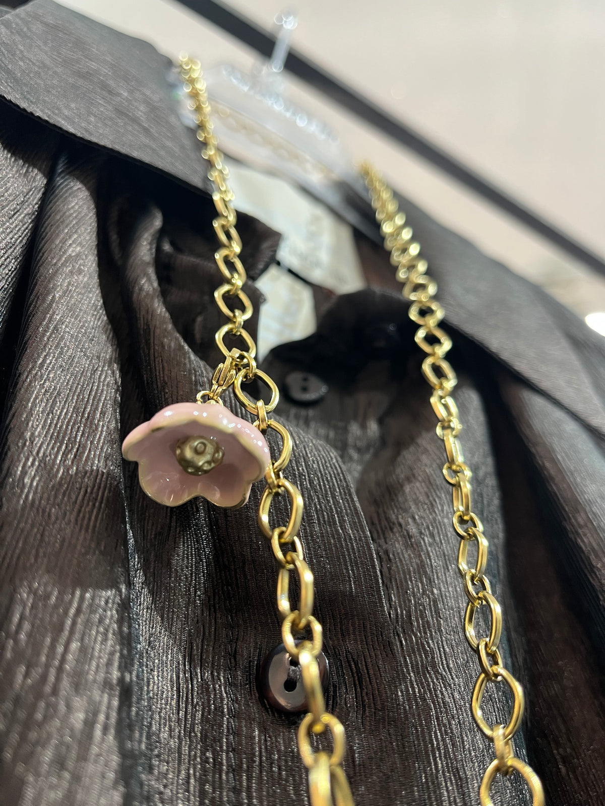 Via Roma - Collana "Linda" Fucsia - Rosa - Oro